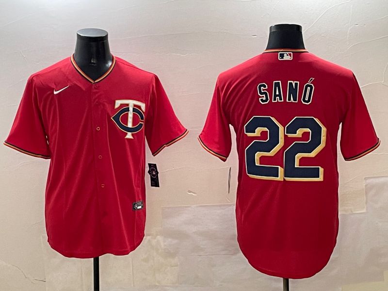 Men Minnesota Twins #22 Sano Red Game 2025 Nike MLB Jersey style 4->minnesota twins->MLB Jersey